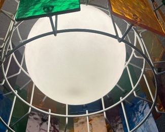 Just added to the sale!!! It was originally not for sale, but the client has decided to sell it. 

1960’s Mid Century Multi Tier Lucite Panel Light Multicolor Hanging Lamp Chandelier. 

$150 - FIRM (not 1/2 off on Saturday). 

Must be removed between 1 p.m. and 2:30 p.m. in Saturday, June 18th. 
