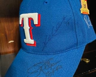 Signed Texas Rangers baseball hat