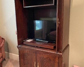 Burlwood armoire 