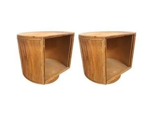 Gabriella Crespi split reed rattan
Bedroom set with swivel nightstands 