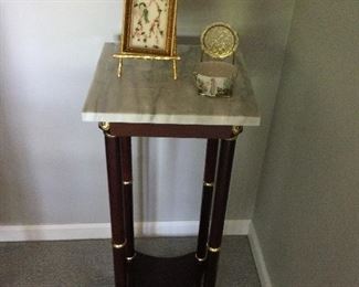 Neoclassic Marble Top Jardiniere Stand