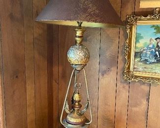 TALL, ORNATE TABLE LAMP