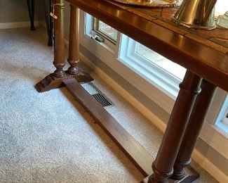 CENTURY, SOFA TABLE, DOUBLE COLUMN LEGS