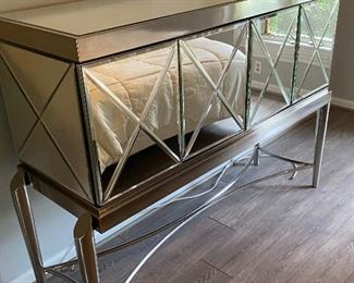 NICE MIRRORED SERVER/DRESSER on Chrome Base