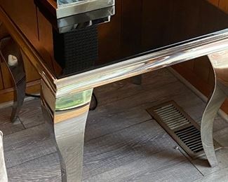 Detail of COASTER, CROME & BLACK, Pair of End tables