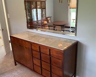 MID-CENTURY MODERN, SERVER with MARBLE TOP, By: MARTINSVILLE