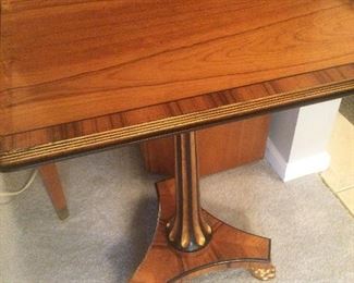 Mahogany Regency Occasional Side Table with Brass Gallery, Johns' Table, E.J. Victor
