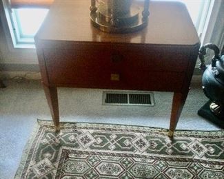 HICKORY WHITE, 2 DRAWER, END TABLE