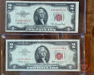 $2 Red Seal Bills (STAR NOTE)