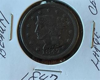 1847 FINE Large Cent
