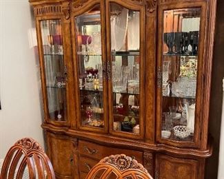 Hong Kong Teakwood Works Dining Lighted Hutch