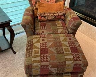 FLEXSTEEL Armchair with Ottoman