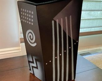 John Bergen MIKASA Black Intaglio Vase