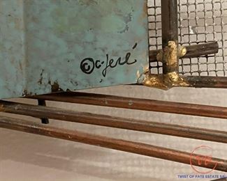 Vintage C JERE Mid Century Tennis Match Wall Art