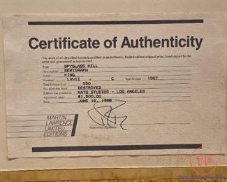 "Spyglass Hill" Signed Limited Edition Serigraph by MARK KING