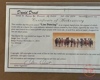 David Drost Signed Limited Edition Print "Line Dancing"