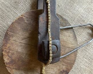 Gold and Diamond Tennis Bracelet