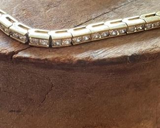 Gold and Diamond Tennis Bracelet