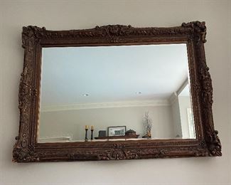 Gorgeous, ornate gold mirror. Very heavy. Measures 89"W x 65"H x 6"D. BUY IT NOW $600.