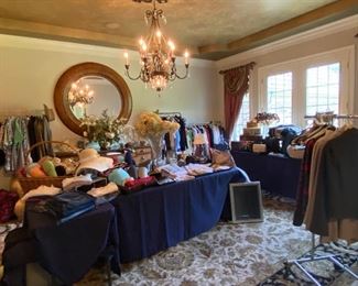 Assorted Men's and Women's Clothing, Shoes, Bags, Accessories and Linens (Women's sizes M-LG, shoe sizes 8-12; Men's sizes LG- XL, shoe size: 10.5-11)