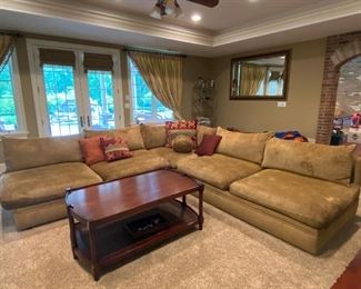 2-PC Chenille Sectional with Down Cushions, from Macy's (approximately 11'x12')