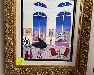 FANCH "Francois" LEDAN  - "Loft in Venice," 2008 - 19.75"x24"  Acrylic painting on canvas.  Signed in pigment, lower right.  Titled, dated and signed on the verso.  From the collection of the artist.  Information based on the Certificate of Authenticity provided by Park West Gallery at the time of purchase; 11/12/2009.  