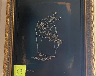 MARK KANOVICH - "Decorative Fish" - 2008, 19.5"x15.5"  Relief wire sculpture and mixed media painting on wood.  Signed in pigment, lower left.  A unique work from the collection of the artist.  Information based on Certificate of Authenticity provided by Park West Galley at the time of purchase; 08/07/2009.  