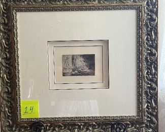 REMBRANDT, Van Rijn - "The Golf Player," 1654.  3-11/16" x 5-9/.16" - plate size.  Etching on Ingres d'Arches off-white laid paper (watermark) with large margins.  Signed and dated in the plate (bottom left).  The second state according to Bjorklund, the third state according to Nowell-Eusticke. A 20th Century impression printed by Marjorie Van dyke.  From the Millennium edition limited to 2500 examples. Information based on Certificate of Authenticity provided by Park West Gallery at time of purchase; 11/19/2007.  