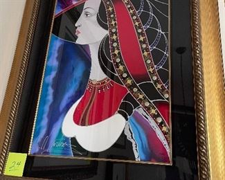 MARTIROS - "Royal Lady" - 1999 - 20"x29"  Serigraph in color on paper signed and embellished by the artist.  From the numbered edition of 395.  Information based on Certificate of Authenticity provided by Park West Gallery at time of purchase; 11/30/2006.