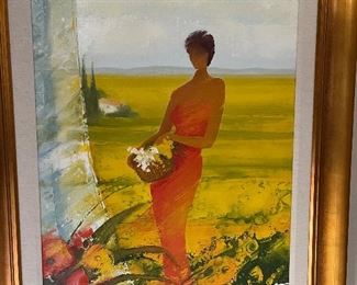 EMILE BELLET - "Printemps" - 2008 - 28-11/16" x 23-9/16" (15F)  Oil on canvas, signed in pigment - lower right.  Also signed and titled in ink on verso.  From the collection of the artist.  Information based on Certificate of Authenticity provided by Park West Gallery at time of purchase; 11/12/2009.  