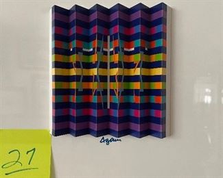 AGAM - "Visual Prayer for Peace, Hope and Tolerance" - 2007 - 12-1/4" x 12-1/2".  Small polymorph, signed in ink.  From the numbered edition of 180 (18 hors commerce proofs also exist).  Information based on Certificate of Authenticity provided by Park West Gallery at the time of purchase; 10/27/2009.  