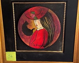LINDA Le KINFF - "Annabella" - 2007 - 24" x 29".  Seriolihograph in color on woven paper, signed in the plate.  Information based on the Certificate of Authenticity provided by Park West Gallery at the time of purchase.  