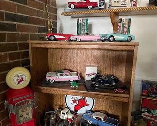 Nothing quite like a Pink Cadillac to spruce up the landscape of Texaco and Automobile Collectibles, plus a vintage Radio/Cassette Player Gas Pump!  
