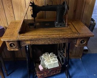 This Vintage Treadle Sewing Machine would look so adorable in any sewing room for a little nostalgia and character.  