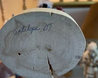 Artist signature on the previous photographed doll. 