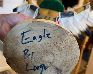 Signature on bottom of Hopi Kachina Doll previously shown.  