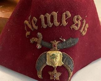 Two really unique and vintage Shriner's Caps that have exquisite decoration and are in magnificent condition!  