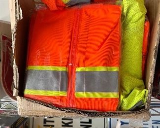 Orange reflective Safety Vests, Safety Flares, Spinning Flares, No Parking Signs for construction zones, rotating lights for the top of vehicles leading or following large loads, Wide Load signs and a lot more!