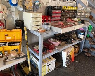 New Pressure Washer in box, tools, tools, tools and nails, screws and bolts beyond your imagination!  