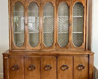 American of Martinsville Lighted Hutch - 68"l x 19"w x 75"h