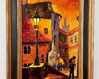 Oil on Canvas, Signed, Street Lamp 2005 - 13.75" x 17.5"