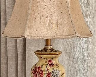 Pair of Decorative Floral Lamps