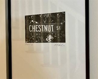 Signed "Chestnut St." Photograph - 11.5" x 14.5"
