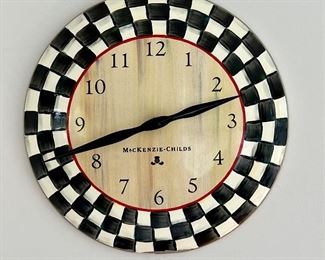 MacKenzie-Childs "Courtly Check" Wall Clock