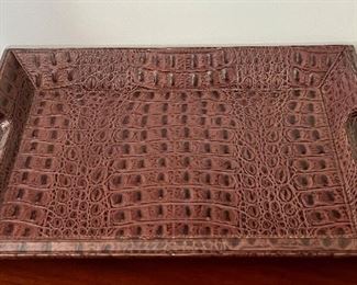 Restoration Hardware Leather Tray