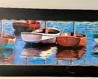 "Five Boats" Signed Dupre (Karen) 