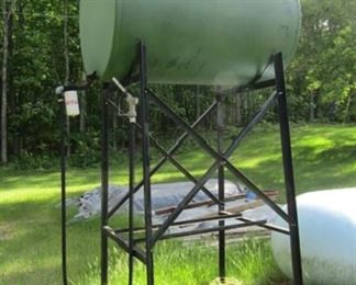 Gas tank with stand