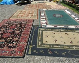 Area and throw Rugs.