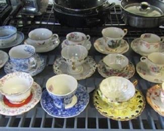 fancy teacups & saucers