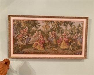1960’s framed tapestry 